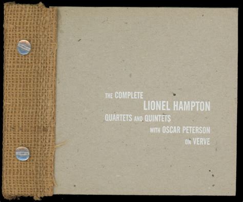 Lionel Hampton Oscar Peterson The Complete Lionel Hampton Quartets