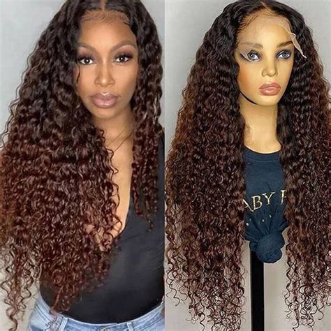 Highlight Blonde Brown 13X6 13X4 Jerry Curly Lace Front Wig Mongolian