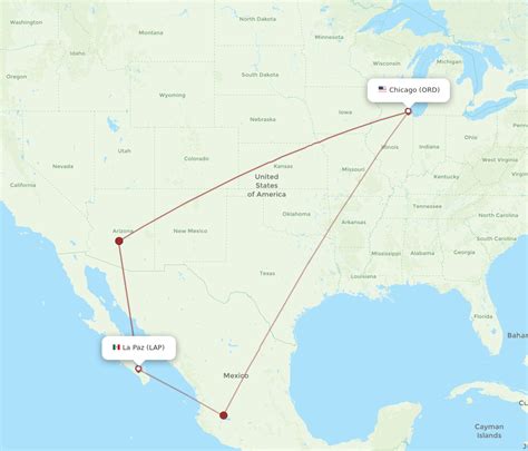 All Flight Routes From La Paz To Chicago Lap To Ord Flight Routes