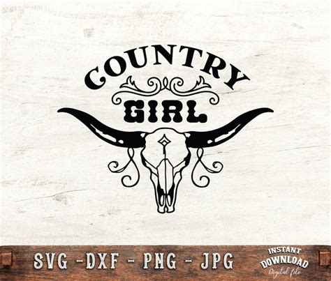 Country Girl Svg Dxf File