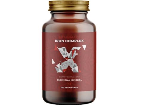 Brainmax Iron Complex železo Bisglycinát 25 Mg 100 Rostlinných