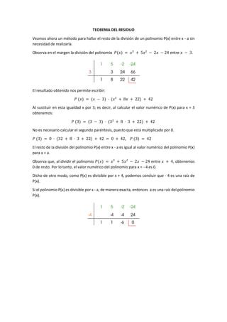 Teorema Del Residuo PDF