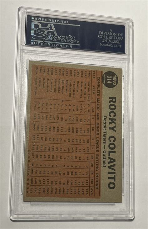 Topps Colavito S Power Psa Ex Mt Ebay