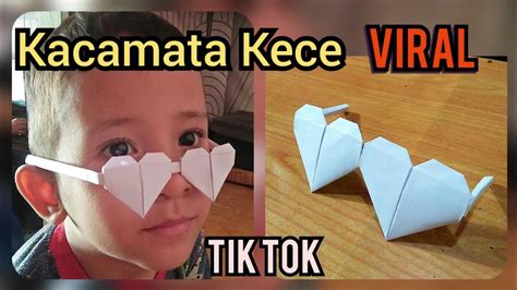 Membuat Kacamata Dari Kertas Cara Membuat Kacamata Love Viral Tik Tok