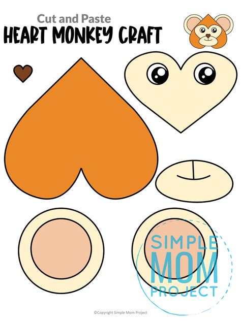 Printable Heart Animal Craft Templates – Simple Mom Project