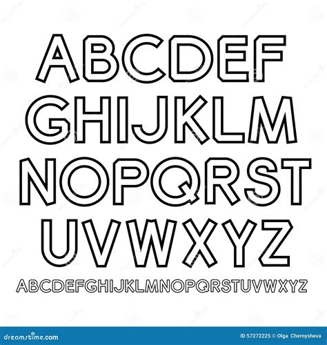 vector outline alphabet stock vector illustration