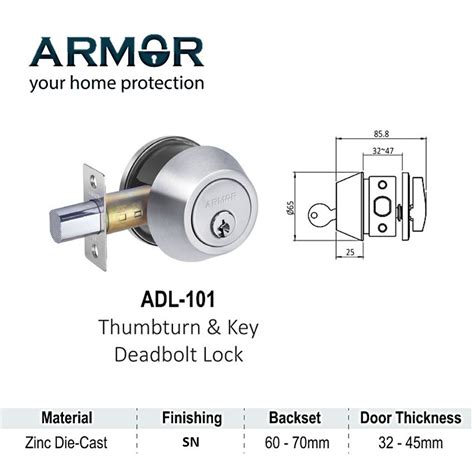 Ylk Armor Adl Thumbturn Key Deadbolt Lock Door Lock Set Key Lock