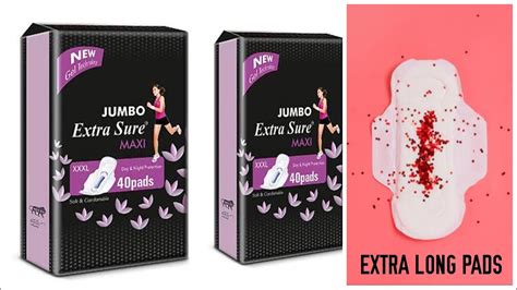 Jumbo Extra Sure Maxi Pad Review With Experiment Extra Long Pads