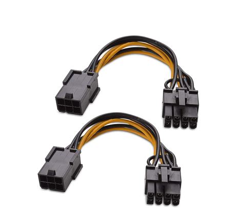 Cable Matters 2 Pack 6 Pin To 8 Pin Pcie Adapter Power Cable 4 Inches Electronics