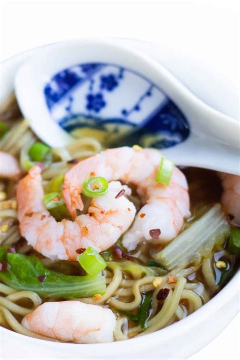 Mushroom And Shrimp Noodle Bowls