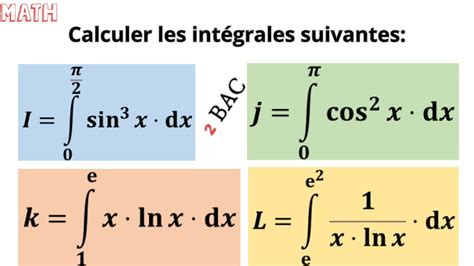 Calcul Des Int Grales De Diff Rentes M Thodes Youtube