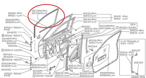 Rear Right Glass Run Channel Weatherstrip Seal For Nissan D Datsun