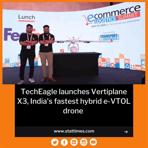 Techeagle Launches Vertiplane X3 Indias Fastest Hybrid E Vtol Drone