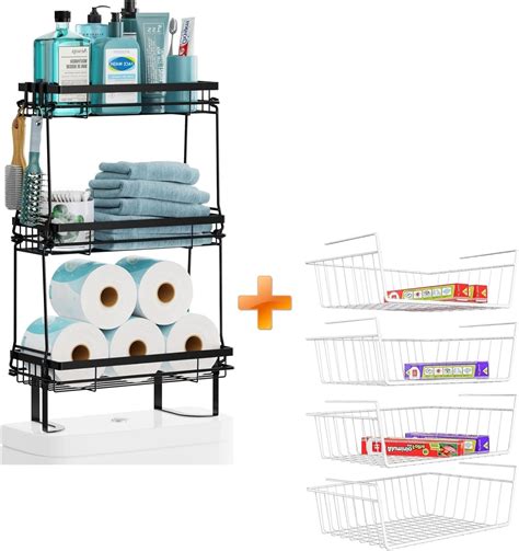 Amazon Ispecle Over Toilet Storage And Under Shelf Basket Tier