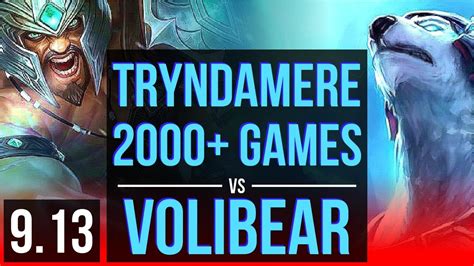 Tryndamere Vs Volibear Top Rank 2 Tryndamere 17m Mastery Points