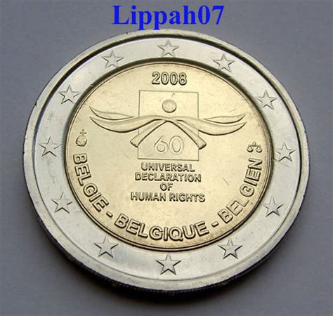 België speciale 2 euro 2008 Mensenrechten UNC eBay