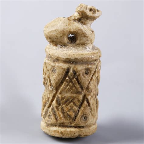 Uruk Cylinder Seal with Ram Shaped Finial - Near Eastern Antiquities | Ancient & OrientalAncient ...