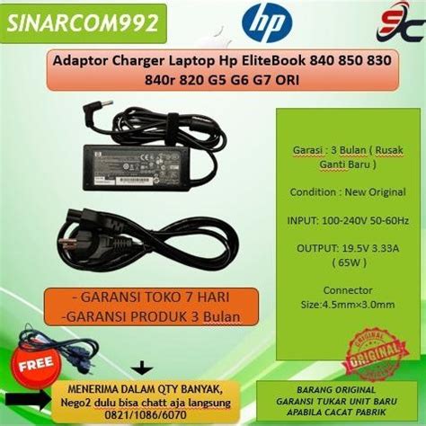 Jual Adaptor Charger Laptop Hp Elitebook R G G G