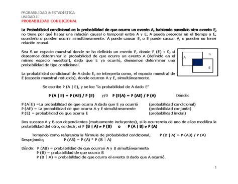 Unidad Iid Probabilidad Condicional Unidad Ii Probabilidad