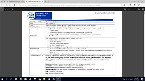 Gr 10 T3 W1 Life Sciences WCED EPortal