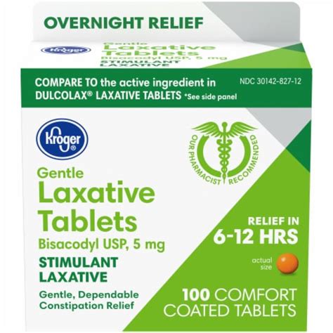 Kroger® Gentle Laxative Comfort Coated Tablets 5mg 100 Ct Kroger