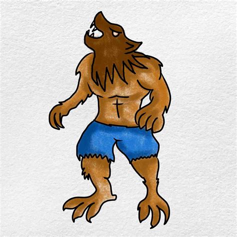 simple werewolf drawing