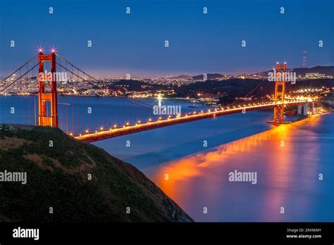 Golden Gate Bridge At Dusk Stock Photo Alamy