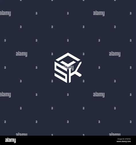 Sk Initial Hexagon Logo Design Inspiration Stock Vector Image Art Alamy