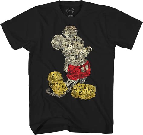 Disney Mickey Mouse Collage Disneyland World Adult Tee