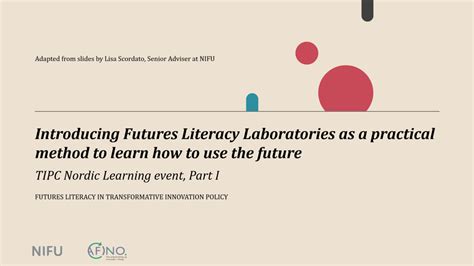 Slides Introducing Futures Literacy Lab Methodology TIP Resource Lab