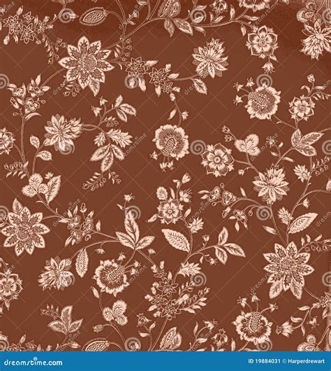 Vintage Brown Floral Background Stock Image - Image: 19884031