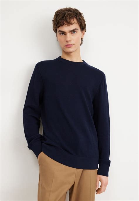 Boss Ecaio Pullover Dark Bluebleu Marine Zalandofr