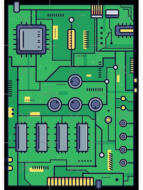 "Circuit Diagram Cartoon" Poster for Sale by Blaacklight | Redbubble