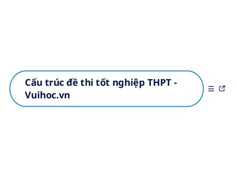 Cấu trúc đề thi tốt nghiệp THPT Vuihoc v Mind Map