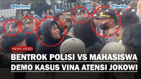 BENTROK Mahasiswa Vs Polisi Demo Polres Cirebon Soal Kasus Vina