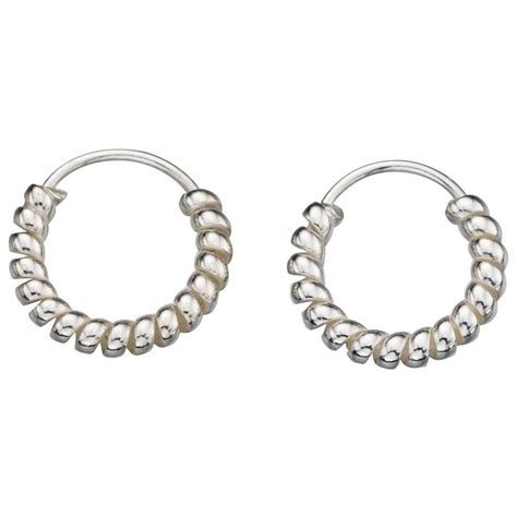 Boucle D Oreille Anneau En Argent 925 1000 Femme Clous D Oreilles