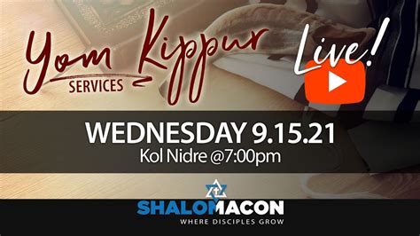 Erev Yom Kippur Service Live P Kol Nidre Eve Of The Day Of