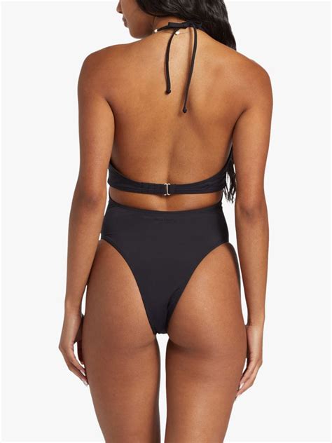 Tatum Diamante Waist Recycled Bikini Bottom Black Artofit