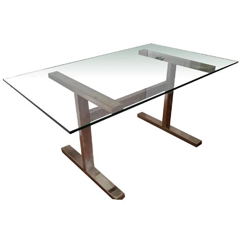 Williams Sonoma Mercer Glass Table With Metal Frame Aptdeco