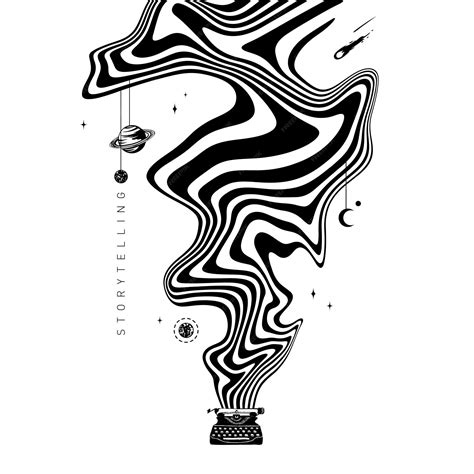 Premium Photo | Abstract wave concept black and white illustration ...