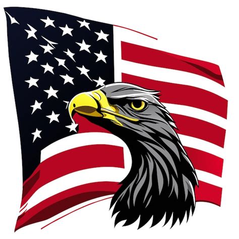 Premium Vector Bald Eagle Illustration With Stars And Stripes