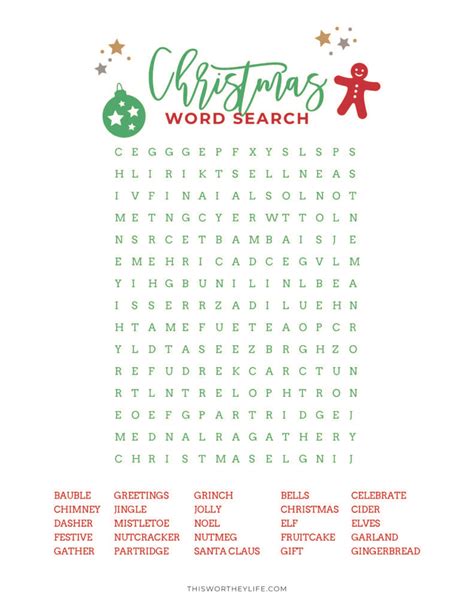 Christmas Word Searches Printable