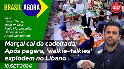 Brasil Agora Marçal cai da cadeirada Após pagers walkie talkies