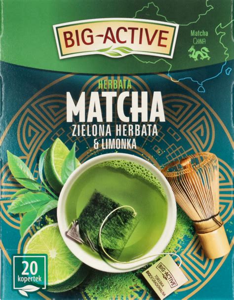 Big Active Herbata Zielona Matcha Limonka X G Drogeria