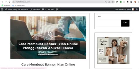 Cara Membuat Banner Iklan Online Menggunakan Aplikasi Canva - Bisnis Daring dan Pemasaran