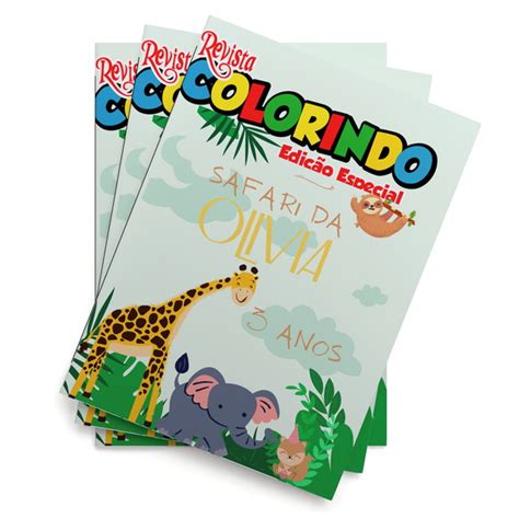 Revistinha Para Colorir Safari 14x10 Elo7 Produtos Especiais