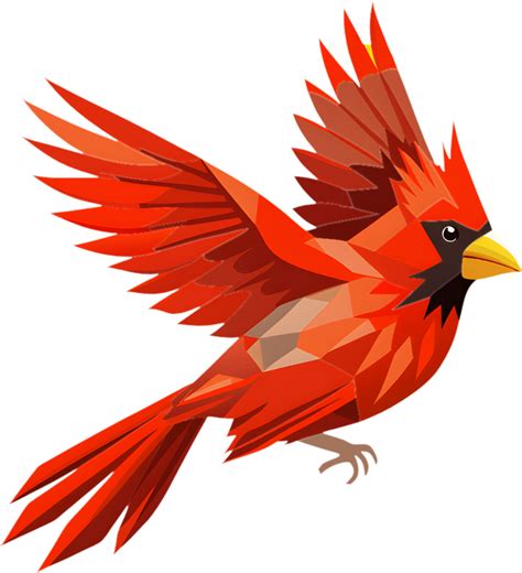 Dynamic Cardinal Bird Clipart For Projects 49718632 Png