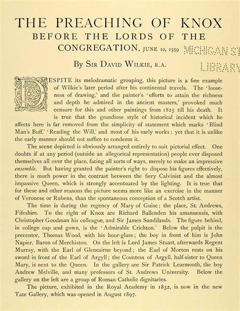 1897 Print Preaching Knox Lords Congregation Courtroom Historic Sir Da