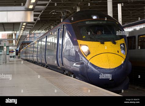 Class 395 Hitachi Olympic Javelin Train At St Pancras Railway Station London England Stock