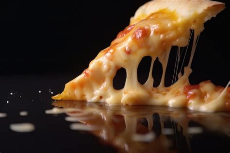 Fatia De Pizza Quente Queijo Derretendo Generative Ai Foto Premium